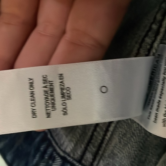 Good American Denim Jean Jacket with Faux Fur Trim Size 0 - Picture 13 of 14